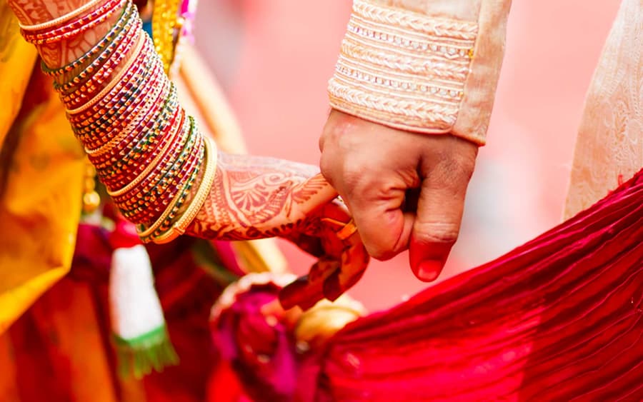 Matrimonial bride and groom